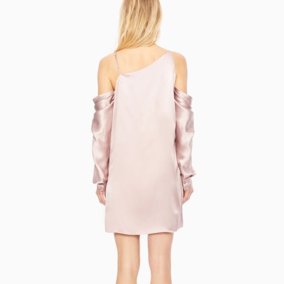 New PARKER Camille Asymmetric Silk Satin Dress - Picture 4 of 8